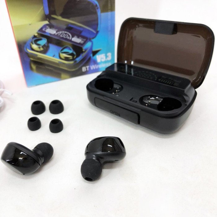 Бездротові навушники M10 з мікрофоном та док станцією-кейсом, бездротові bluetooth навушники-гарнітура