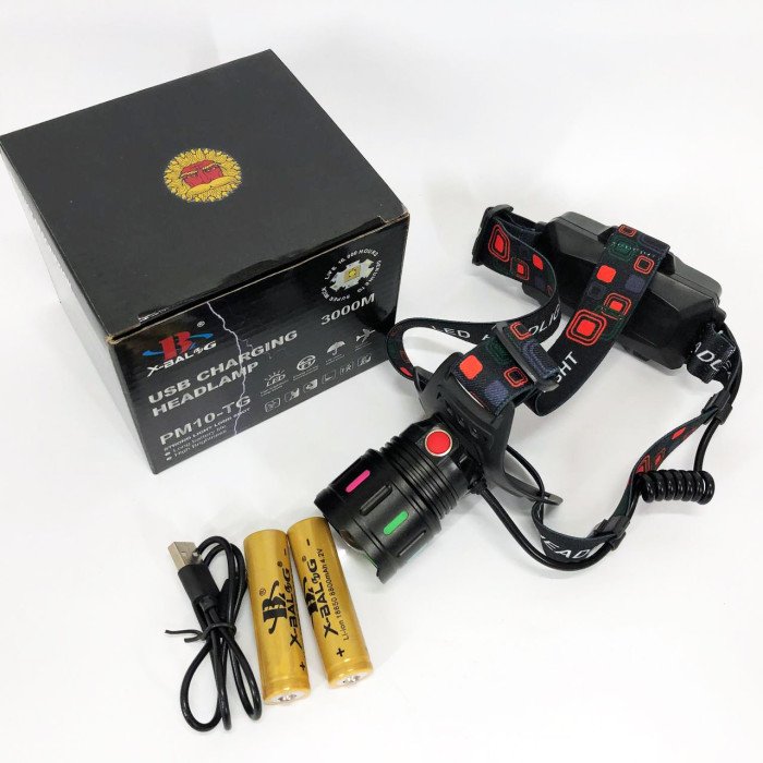 Ліхтар акумуляторний налобний SY-8087-PM10-TG, Ліхтарик налобний потужний, Налобний прожектор