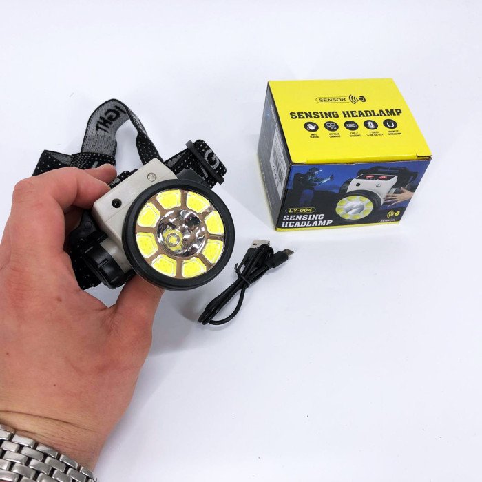 Ліхтар налобний PLD-LY004-XPE+COB, ліхтарик на голову для роботи, потужний світлодіодний ліхтарик на голову