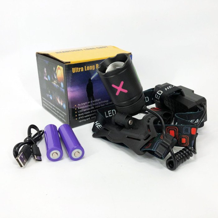 Ліхтар налобний NIGHT VISION FLUORESCENCE CT012-P-TG, Ліхтар акумуляторний для риболовлі, Головний ліхтарик