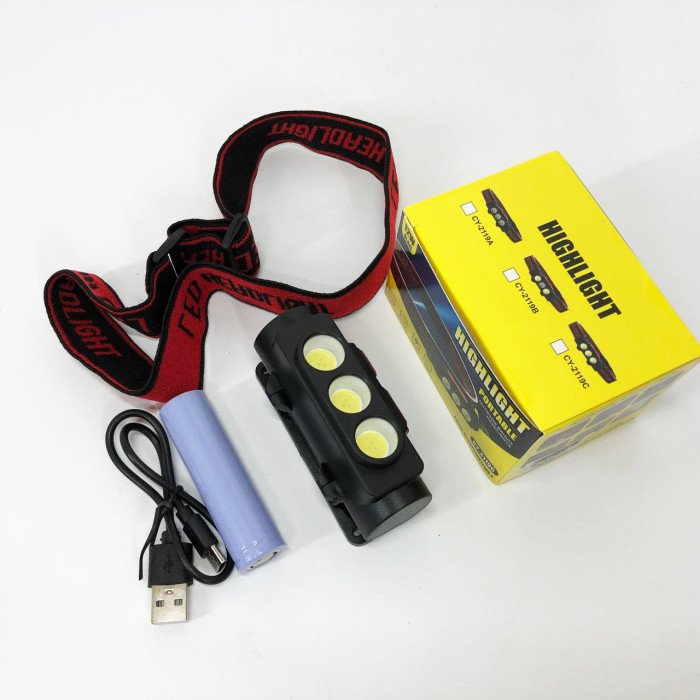 Ліхтар налобний акумуляторний PLD-2119C, Ліхтарик військовий світлодіодний налобний ліхтарик