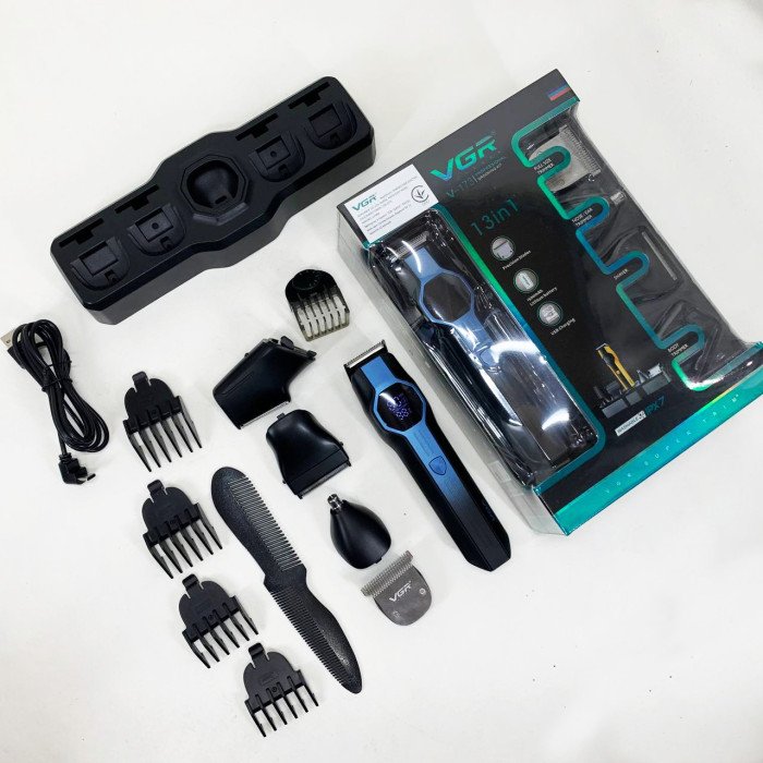Набір для стрижки VGR V-173 BLUE 13 в 1