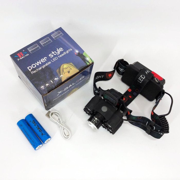 Яскравий світлодіодний ліхтар налобний Bailong Police BL-T78 5 led білий, налобний ліхтарик з usb зарядкою