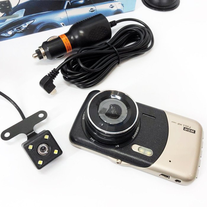 Відеореєстратор автомобільний MHZ DVR CT503 1080P з двома камерами, Реєстратор з камерою на машину