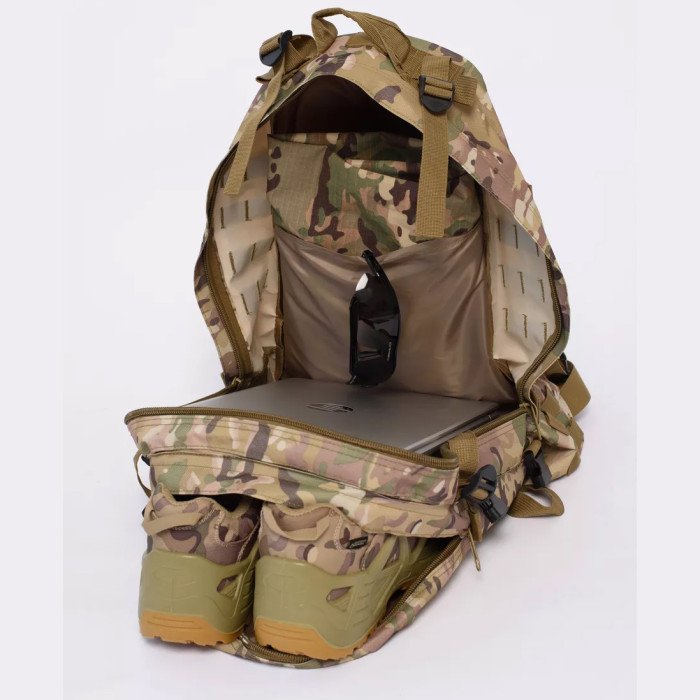 Міцний військовий рюкзак 40л Multicam з MOLLE (Cordura 600D)