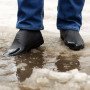 Багаторазові бахіли-чохли L (41-45 розмір) для взуття силіконові від води та бруду. Колір: чорний