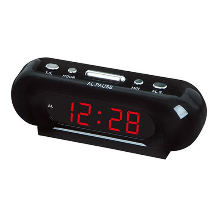 Електронний годинник настільний мережевий VST-716-1 Original червоний 220V LED дисплей будильник резервне живлення