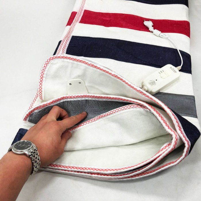 Електропростирадло односпальне 70х150 см тепле електро простирадло ковдра з підігрівом смужка