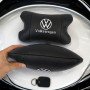 Набір подушок 2шт в авто Volkswagen з натуральної шкіри, на підголовник у машину, Автомобільна  подушка