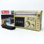 Радіоприймач портативне радіо Golon RX-381 акумуляторний ретро стовпчик usb sd mp3 fm. Колір: жовтий