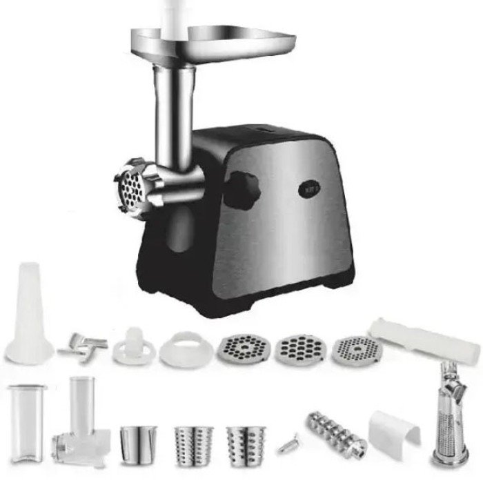 Електрична м'ясорубка 4500Вт Domotec MS-2028 шнекова м'ясорубка з металевим шнеком та лотком