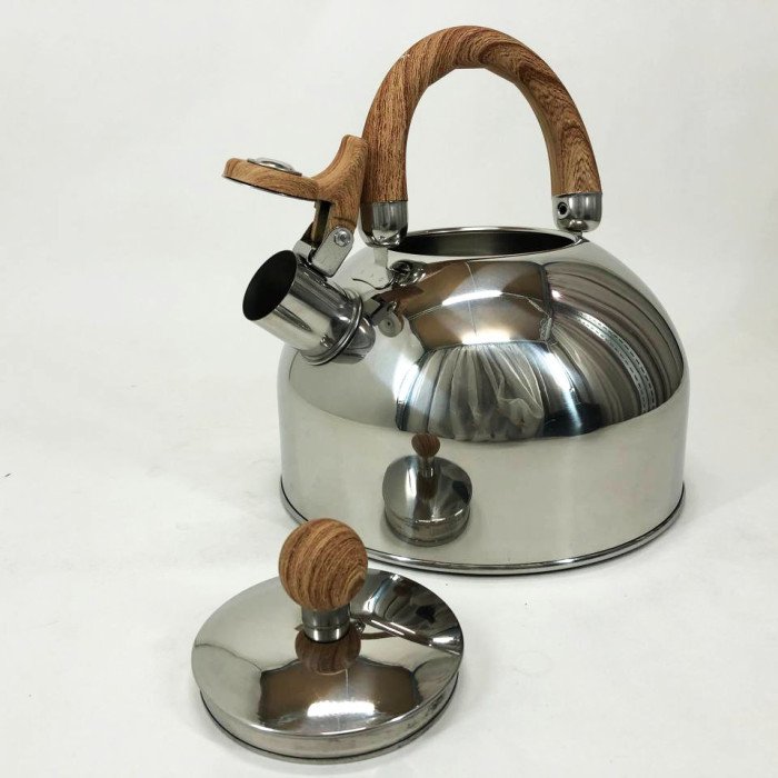 Чайник Unique зі свистком UN-5302 2,5л, Чайник для газ плити, Чайник газовий, Гарний. Колір: коричневий