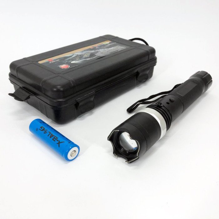 Світлодіодний тактичний ліхтар Police BL-1104 ЗУ 220В + чохол, ліхтар ручний тактичний