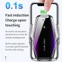 Автомобільний тримач S7 для телефону з бездротовим швидким заряджання flying wings. Колір: срібний