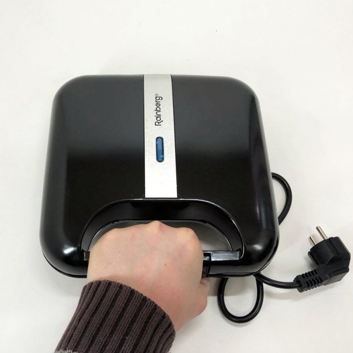 Гриль притискний Rainberg RB-2249, домашній гриль для шаурми, електрогриль для стейків