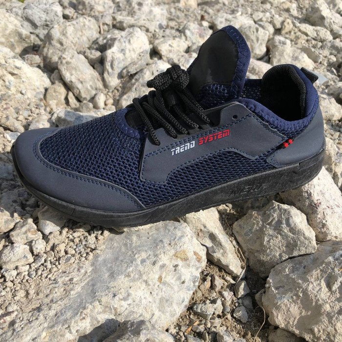 Кросівки сітка чоловіча сіточка 41 розмір. Чоловічі кросівки з тканини, що дихають. Модель 23576. Колір: синій