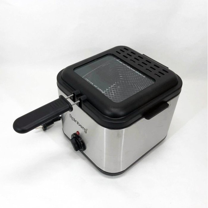 Фритюрниця для дому Rainberg RB-2219 з терморегулятором та знімною чашею електрофритюрниця міні фритюрниця