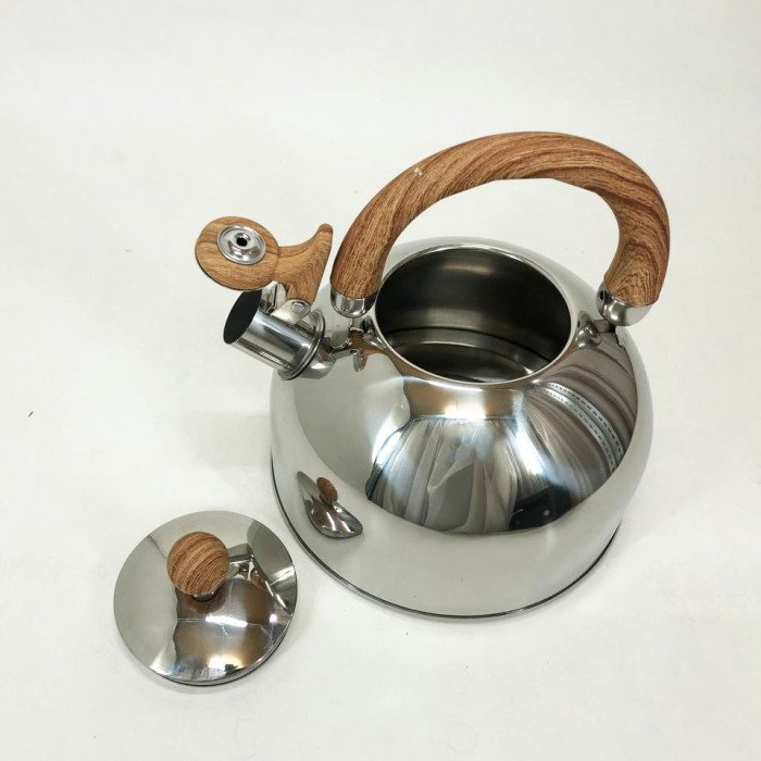 Чайник Unique зі свистком UN-5302 2,5л, Чайник для газ плити, Чайник газовий, Гарний. Колір: коричневий