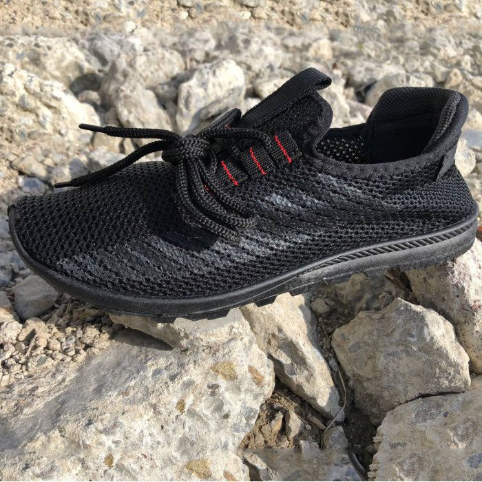 Тонкі кросівки | Мякі чоловічі кросівки | 44 Розмір. Кросівки з тканини, що дихають. Модель 45112. Колір: чорний