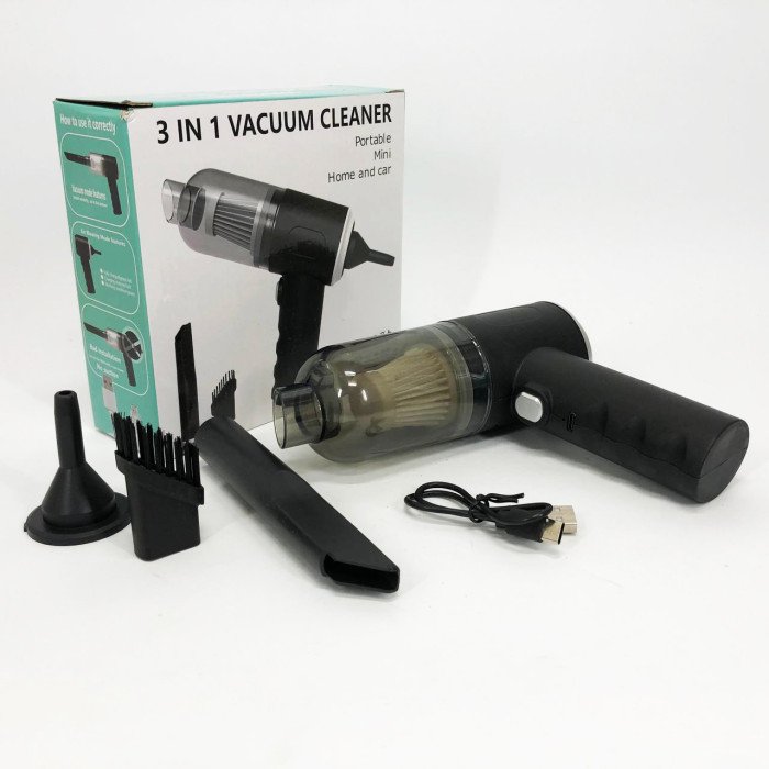 Ручний міні акумуляторний пилосос для машини / будинку з насадками AS-228