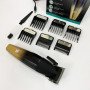 Машинка для стрижки волосся акумуляторна Professional Turbo з різними насадками VGR V-003. Колір: жовтий
