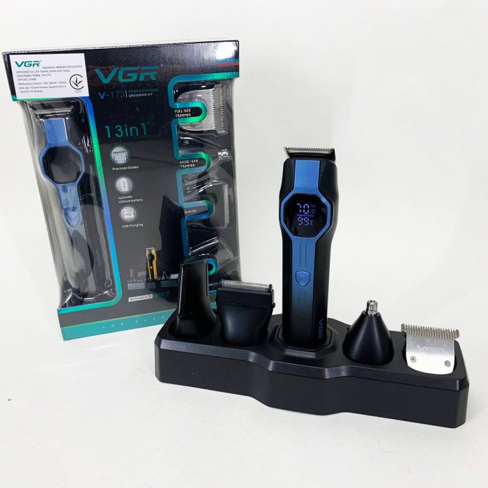 Набір для стрижки VGR V-173 BLUE 13 в 1