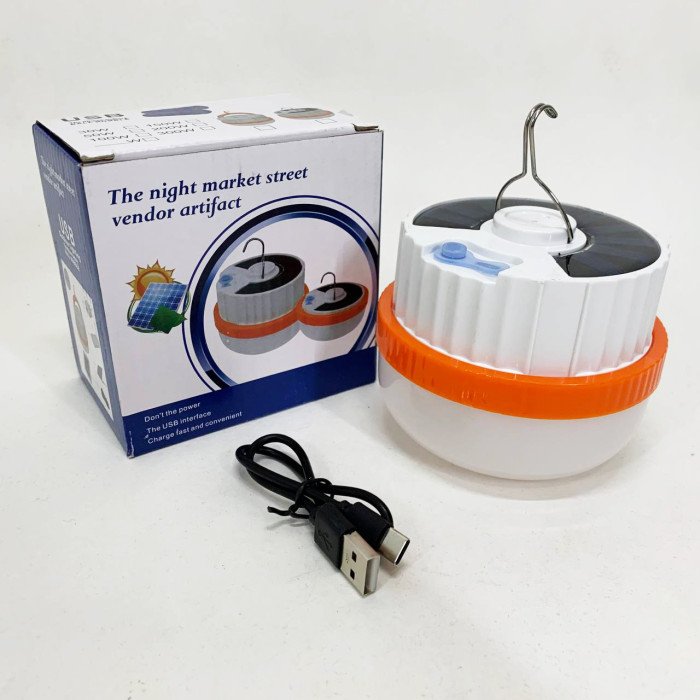 Світлодіодний ліхтар кемпінг на сонячній батареї T1-SMD