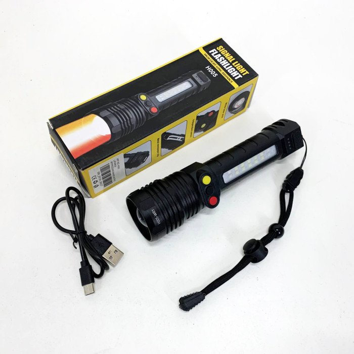 Ліхтар ручний PLD-H005-3PM10-TG +14SMD, білий, жовтий, червоний
