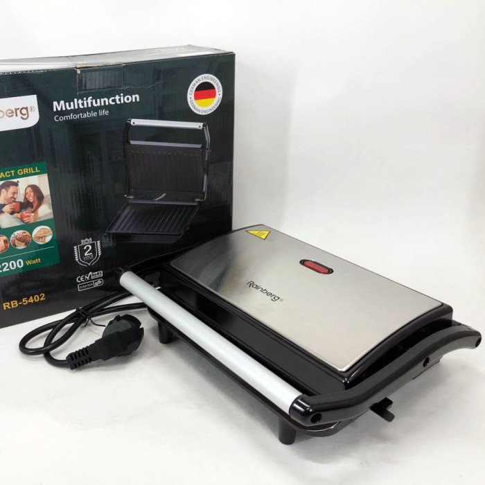 Контактний домашній електричний гриль Rainberg RB-5402 2500 Вт