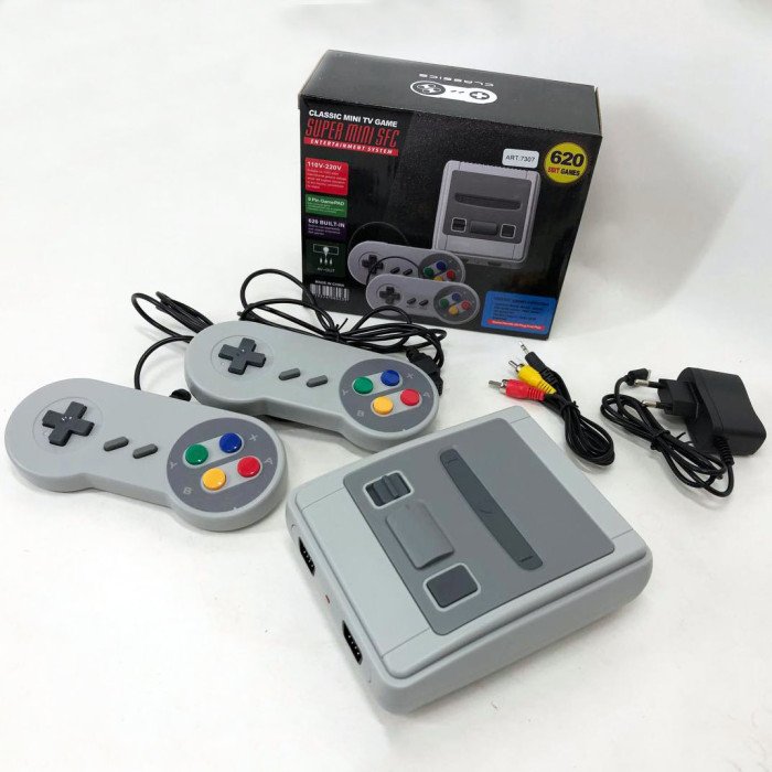 Ретро ігрова консоль приставка 620 ігор Game Box Dendy Super з 2 джойстиками, перша ігрова приставка