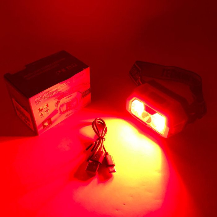 Ліхтар налобний SH-S31-XPE+COB(white+red), Ліхтар акумуляторний для риболовлі, Ліхтар для рятувальників