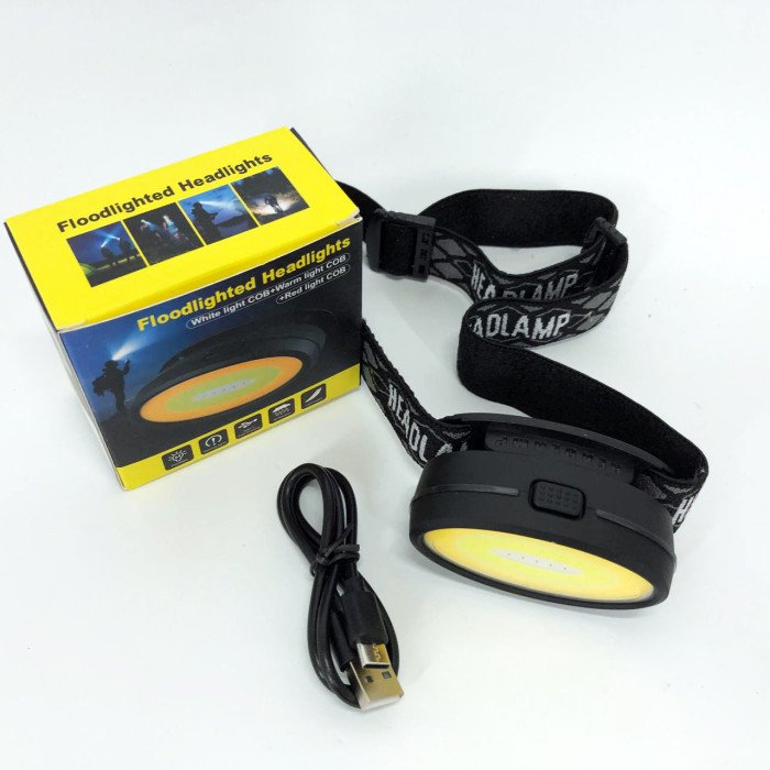 Ліхтар налобний акумуляторний C04-COB, акумуляторний ліхтар для риболовлі, надпотужний налобний ліхтар