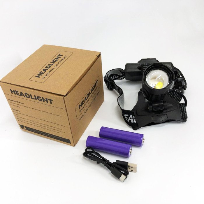 Ліхтар налобний PLD-8059-P50-UV, потужний акумуляторний ліхтарик налобний, налобний ліхтар яскравий