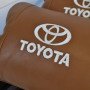 Набір шкіряних подушок 2шт на підголівник Toyota. Комфортні ортопедичні подушки,Тойота