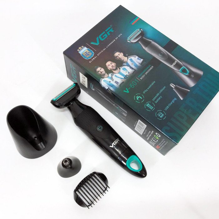 Акумуляторна електробритва для стрижки VGR V-601 від USB бритва електрична з професійною насадками