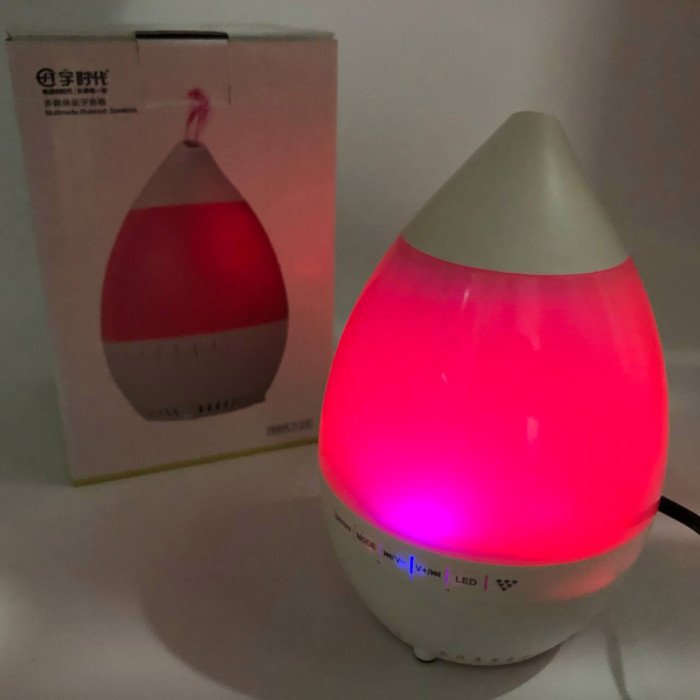 Колонка зволожувач з діодним підсвічуванням JT-315, Настільний зволожувач повітря. Колір: рожевий