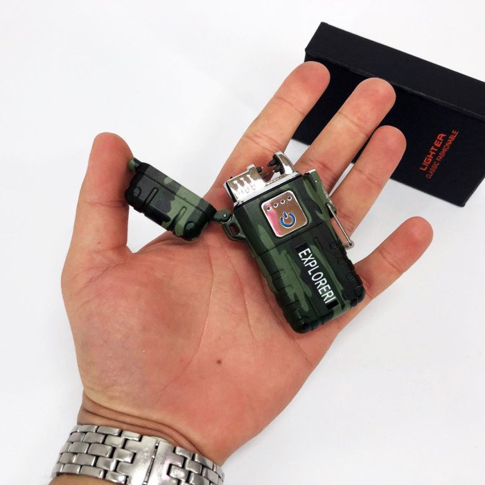 Запальничка імпульсна JL317 Explorer, Вітрозахисна запальничка, Запальничка юсб з гравіюванням