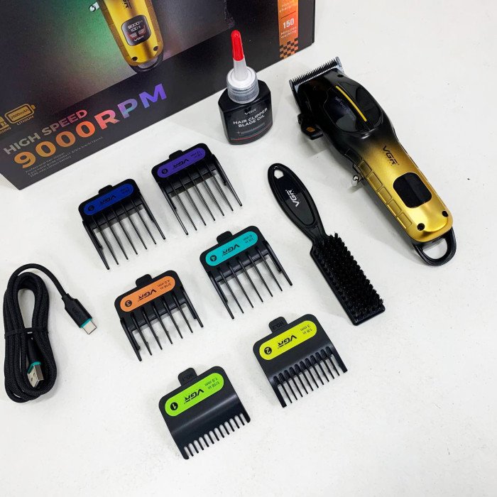 Акумуляторна машинка для стрижки VGR V-026 GOLD. Колір: золотий