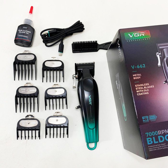 Акумуляторна машинка для стрижки VGR V-662 Колір: зелений