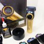 Професійна машинка для стрижки волосся VGR V-001 з дисплеєм 9000 об/хв та 10 насадками. Колір: золотий