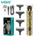 Машинка для стрижки волосся і бороди VGR V-097, Машинка для підстригання Окантувальна машинка. Колір: золотий