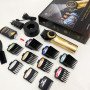 Професійна машинка для стрижки волосся VGR V-001 з дисплеєм 9000 об/хв та 10 насадками. Колір: золотий
