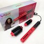 Електрична фен-щітка VGR V-489 стайлер для укладання волосся 1300 Вт. Колір: червоний