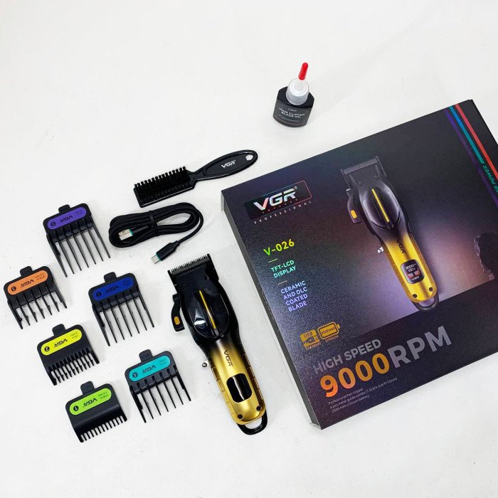 Акумуляторна машинка для стрижки VGR V-026 GOLD. Колір: золотий