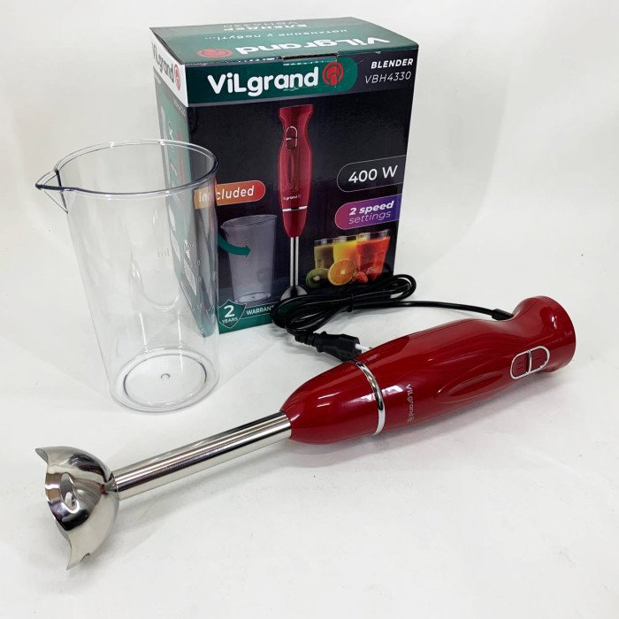 Блендер ViLgrand VBH4330. Колір: червоний