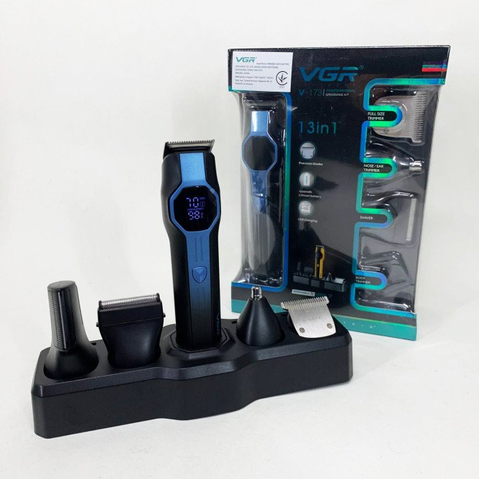 Набір для стрижки VGR V-173 BLUE 13 в 1