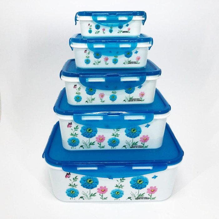 Набір контейнерів UNIQUE UN-1514 5шт. Колір: блакитний