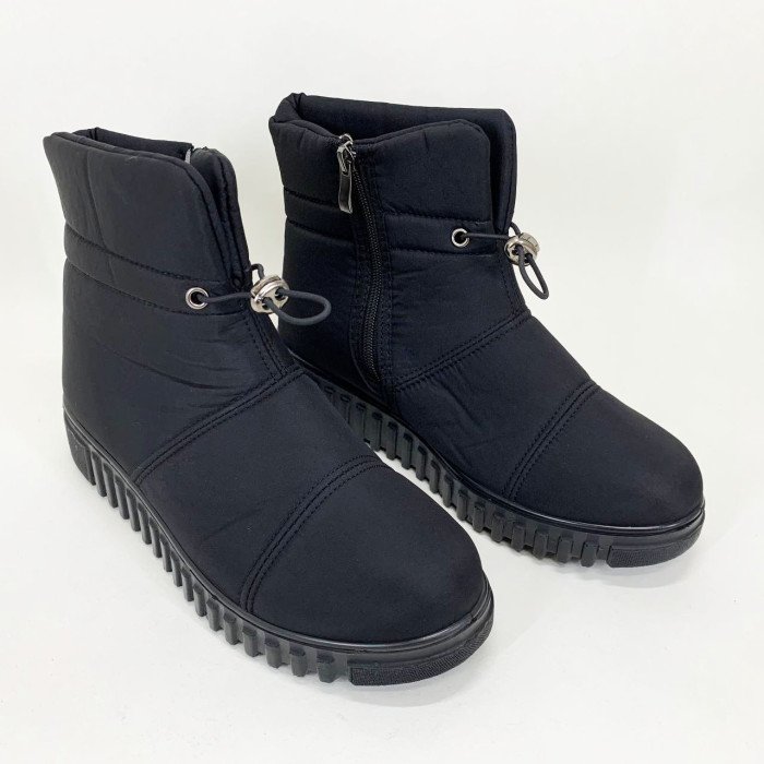 Черевики жіночі зимові утеплені 38р 25см, Калоші утеплені чорного кольору