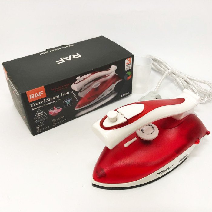 Дорожня праска RAF R.1259R 800 Вт з регулятором температури та резервуаром для води 50 мл