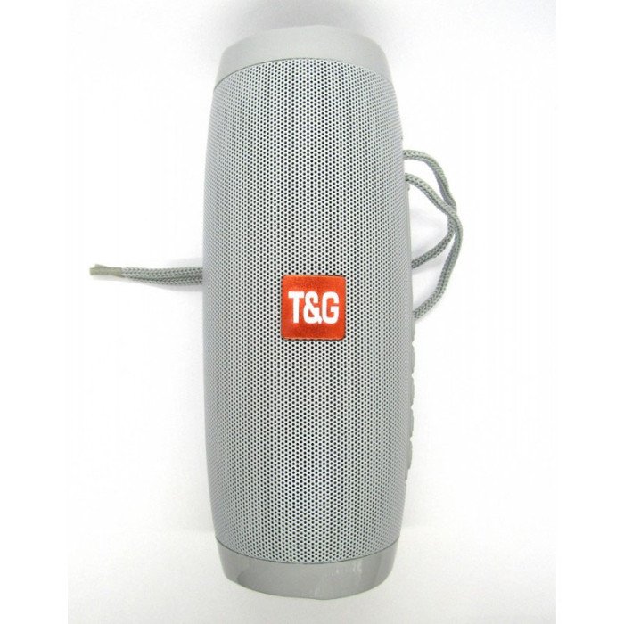 Портативна bluetooth колонка вологостійка TG-157 Pulse з різнокольоровою підсвіткою. Сірий колір